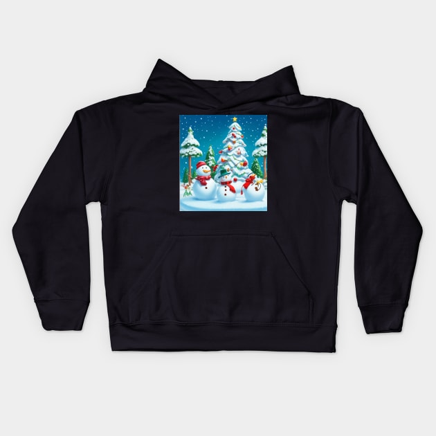 Merry Christmas Kids Hoodie by SARKAR3.0